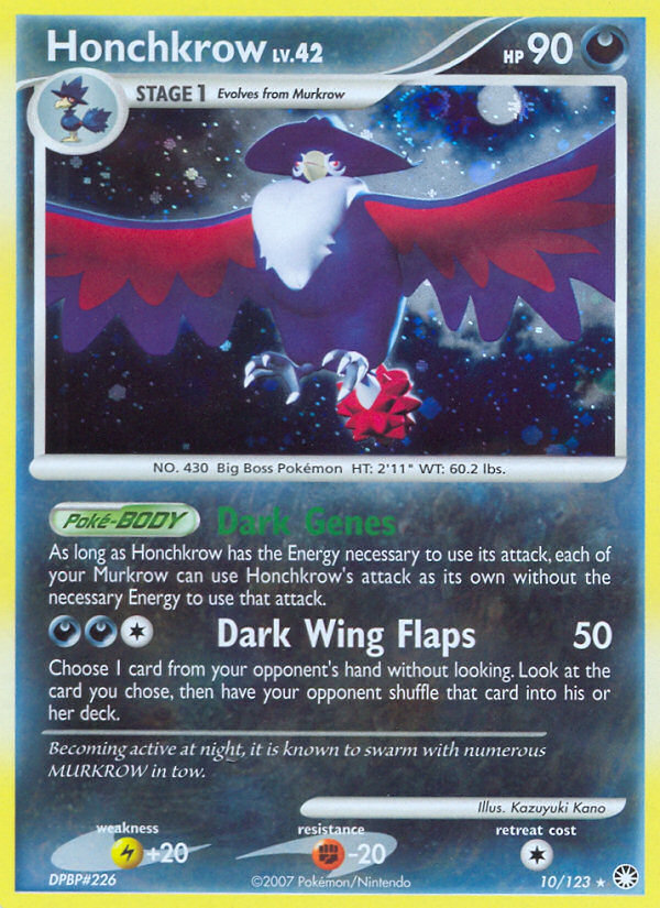 Honchkrow (10/123) [Diamond & Pearl: Mysterious Treasures] - Card Brawlers | Quebec | Canada | Yu-Gi-Oh!