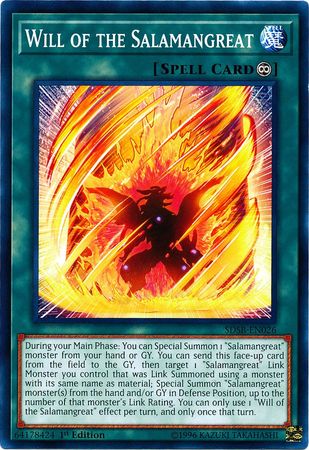 Will of the Salamangreat [SDSB-EN026] Common - Card Brawlers | Quebec | Canada | Yu-Gi-Oh!