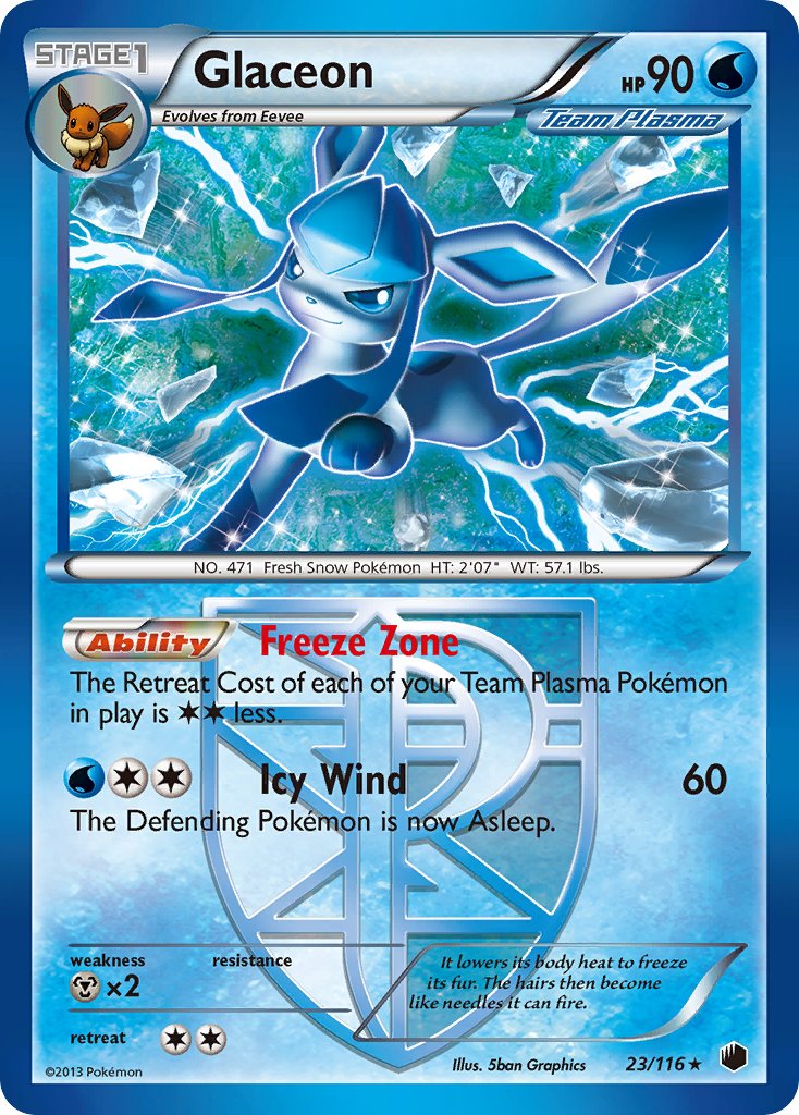 Glaceon (23/116) (Theme Deck Exclusive) [Black & White: Plasma Freeze] - Card Brawlers | Quebec | Canada | Yu-Gi-Oh!
