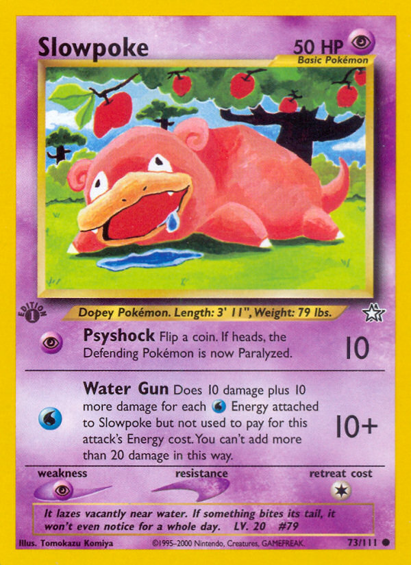 Slowpoke (73/111) [Neo Genesis 1st Edition] - Card Brawlers | Quebec | Canada | Yu-Gi-Oh!