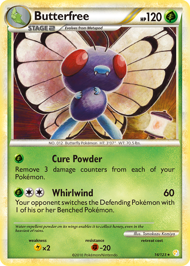 Butterfree (16/123) [HeartGold & SoulSilver: Base Set] - Card Brawlers | Quebec | Canada | Yu-Gi-Oh!