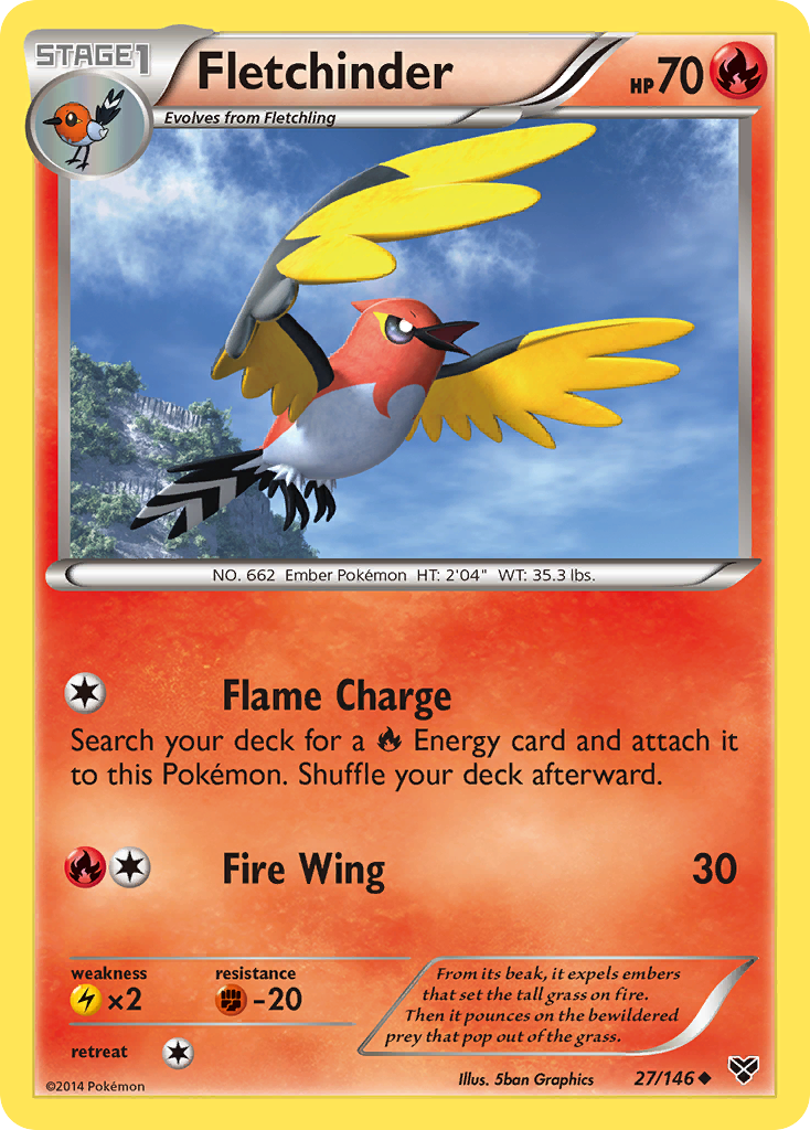 Fletchinder (27/146) [XY: Base Set] - Card Brawlers | Quebec | Canada | Yu-Gi-Oh!