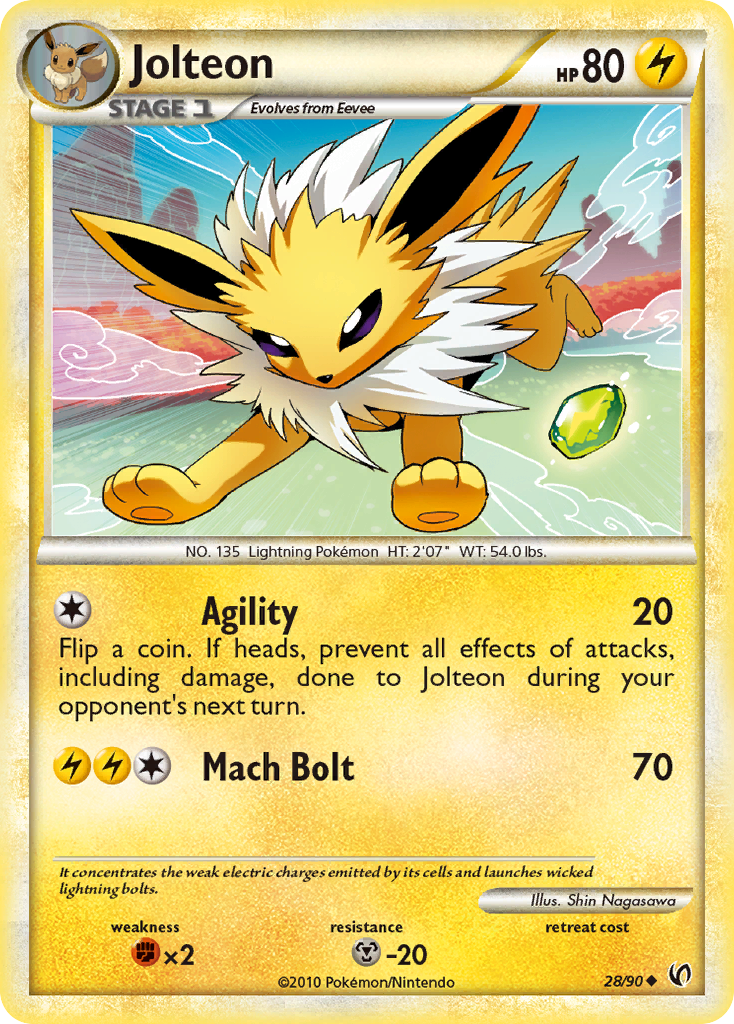 Jolteon (28/90) [HeartGold & SoulSilver: Undaunted] - Card Brawlers | Quebec | Canada | Yu-Gi-Oh!