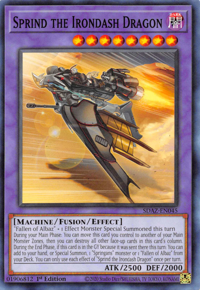 Sprind the Irondash Dragon [SDAZ-EN045] Common - Card Brawlers | Quebec | Canada | Yu-Gi-Oh!