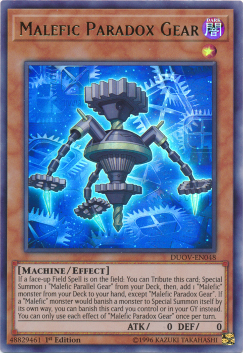 Malefic Paradox Gear [DUOV-EN048] Ultra Rare - Card Brawlers | Quebec | Canada | Yu-Gi-Oh!