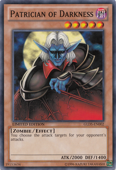 Patrician of Darkness [GLD5-EN002] Common - Card Brawlers | Quebec | Canada | Yu-Gi-Oh!