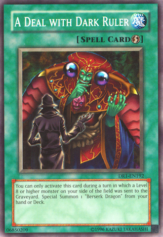 A Deal with Dark Ruler [DR1-EN192] Common - Card Brawlers | Quebec | Canada | Yu-Gi-Oh!