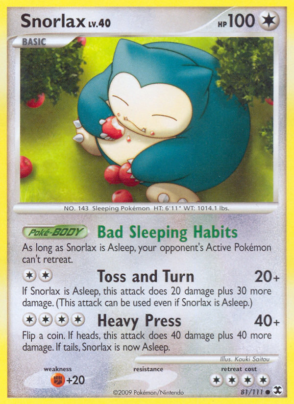 Snorlax (81/111) [Platinum: Rising Rivals] - Card Brawlers | Quebec | Canada | Yu-Gi-Oh!