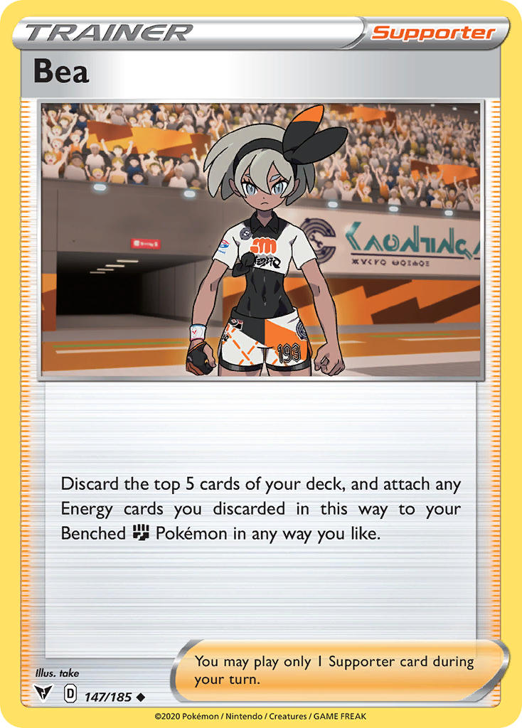 Bea (147/185) [Sword & Shield: Vivid Voltage] - Card Brawlers | Quebec | Canada | Yu-Gi-Oh!