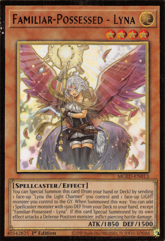 Familiar-Possessed - Lyna (Alternate Art) [MGED-EN013] Gold Rare - Card Brawlers | Quebec | Canada | Yu-Gi-Oh!