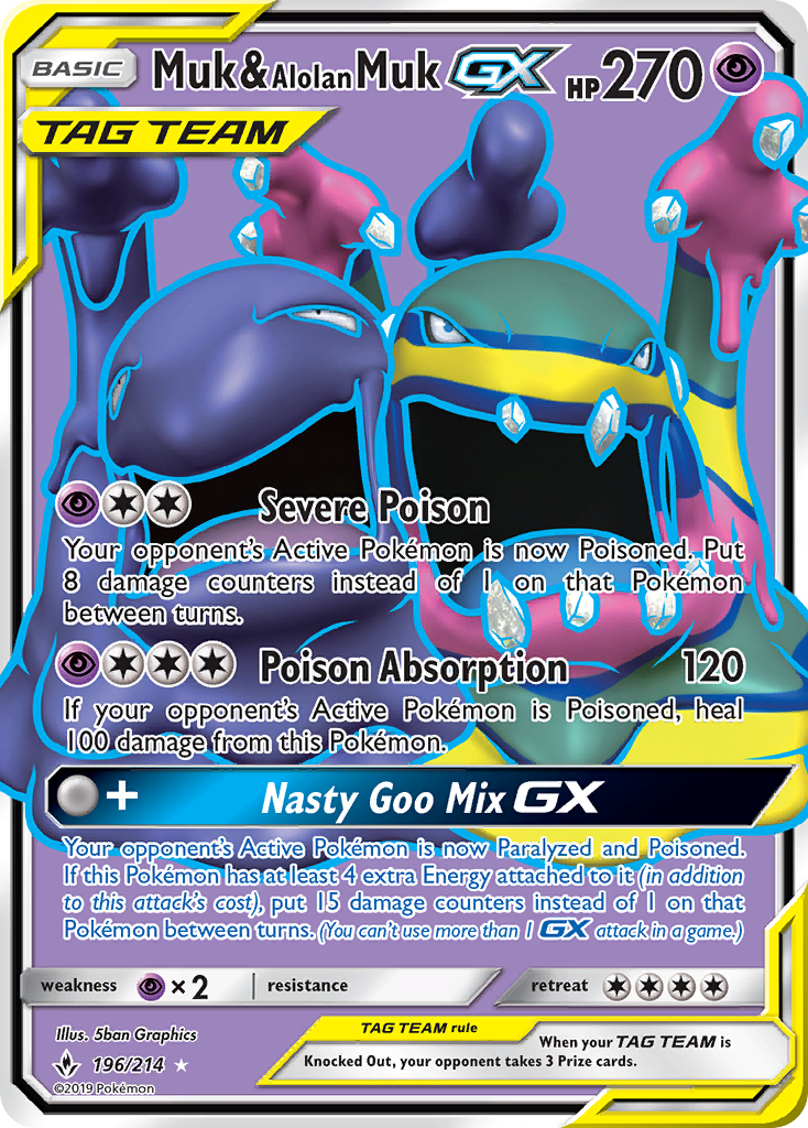 Muk & Alolan Muk GX (196/214) [Sun & Moon: Unbroken Bonds] - Card Brawlers | Quebec | Canada | Yu-Gi-Oh!