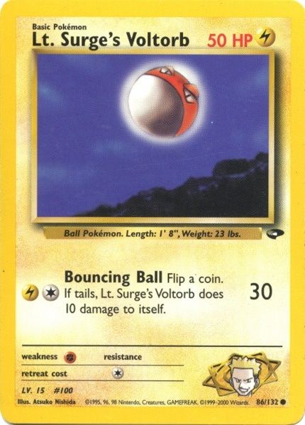 Lt. Surge's Voltorb (86/132) [Gym Challenge Unlimited] - Card Brawlers | Quebec | Canada | Yu-Gi-Oh!