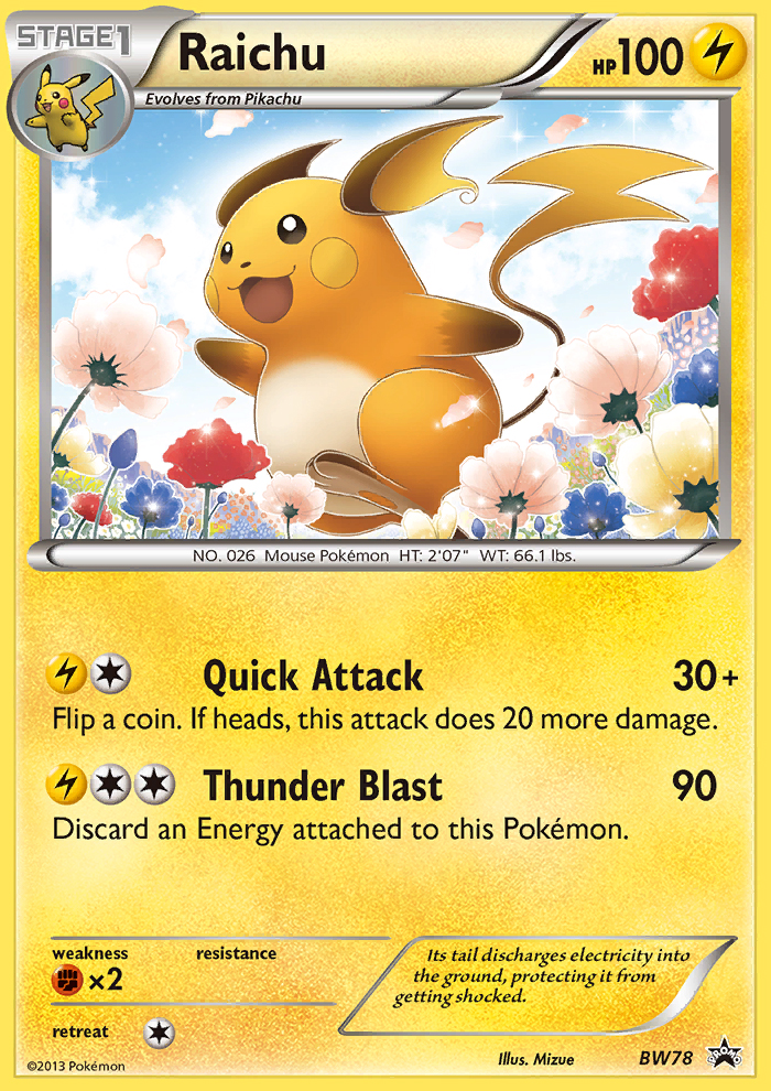 Raichu (BW78) [Black & White: Black Star Promos] - Card Brawlers | Quebec | Canada | Yu-Gi-Oh!