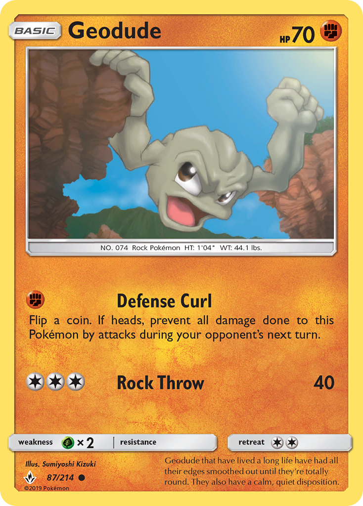 Geodude (87/214) [Sun & Moon: Unbroken Bonds] - Card Brawlers | Quebec | Canada | Yu-Gi-Oh!