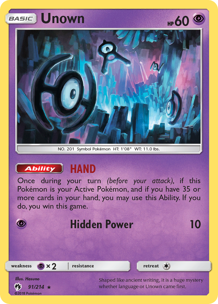 Unown (91/214) [Sun & Moon: Lost Thunder] - Card Brawlers | Quebec | Canada | Yu-Gi-Oh!