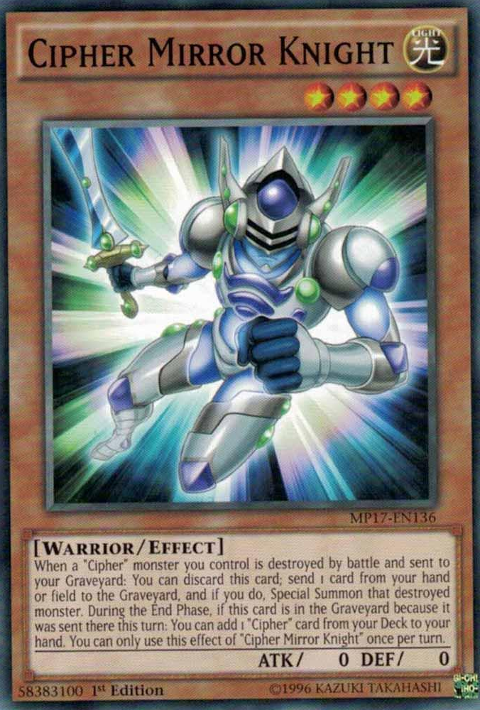 Cipher Mirror Knight [MP17-EN136] Common - Card Brawlers | Quebec | Canada | Yu-Gi-Oh!