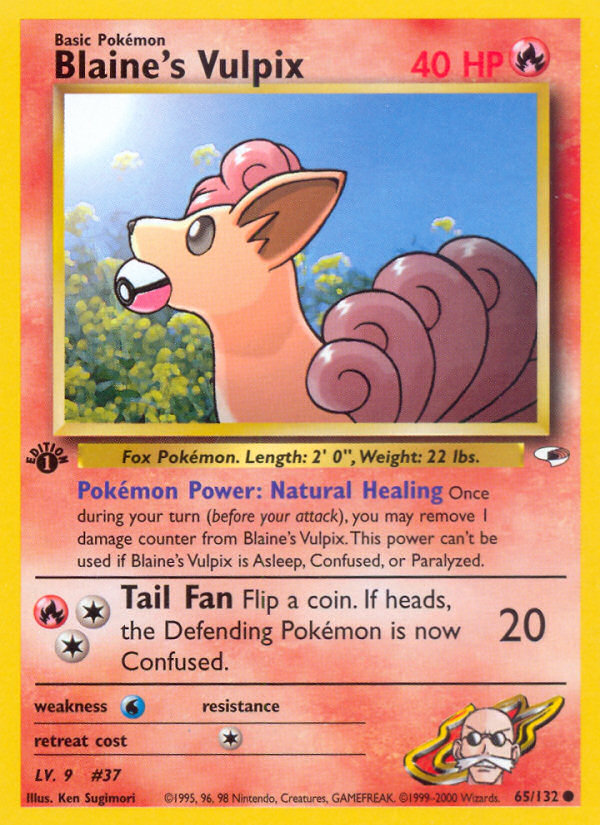 Blaine's Vulpix (65/132) [Gym Heroes 1st Edition] - Card Brawlers | Quebec | Canada | Yu-Gi-Oh!