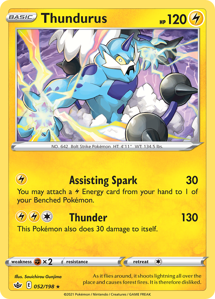 Thundurus (052/198) (Theme Deck Exclusive) [Sword & Shield: Chilling Reign] - Card Brawlers | Quebec | Canada | Yu-Gi-Oh!