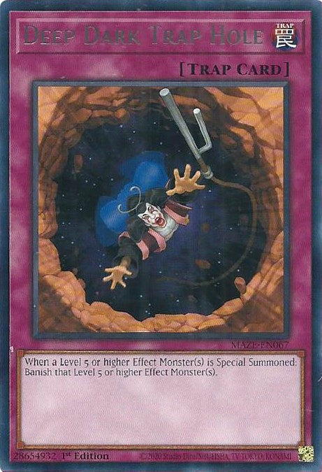 Deep Dark Trap Hole [MAZE-EN067] Rare - Card Brawlers | Quebec | Canada | Yu-Gi-Oh!