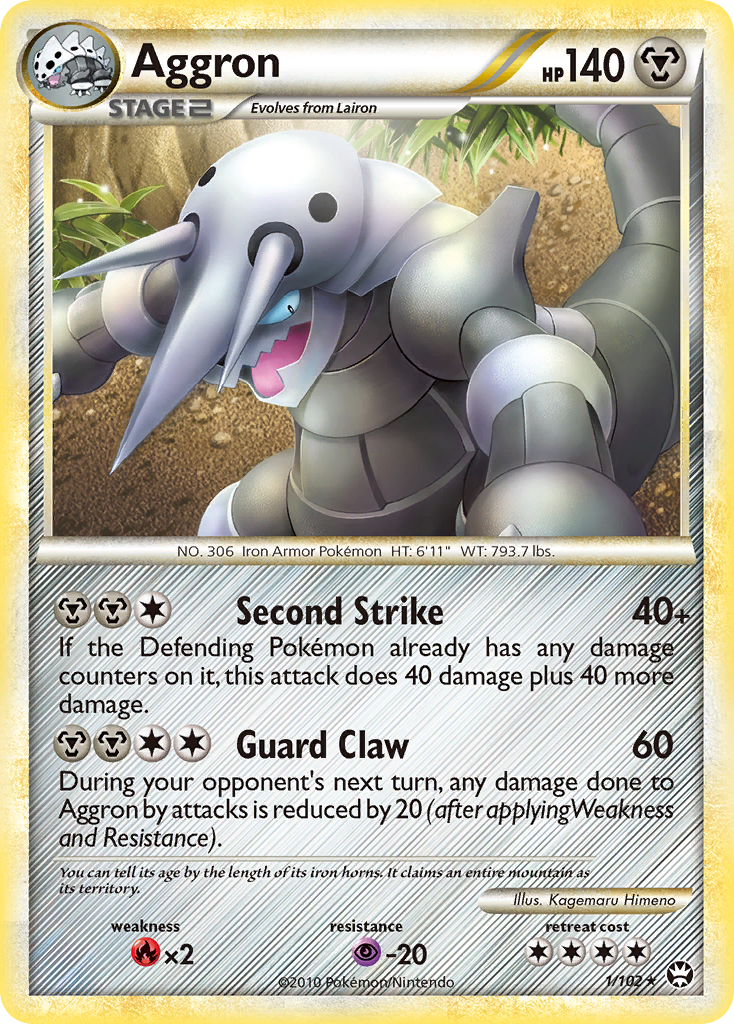 Aggron (1/102) [HeartGold & SoulSilver: Triumphant] - Card Brawlers | Quebec | Canada | Yu-Gi-Oh!