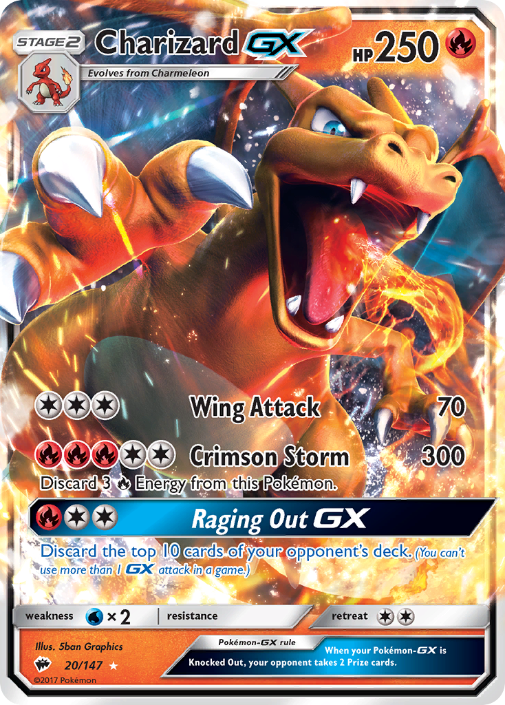 Charizard GX (20/147) [Sun & Moon: Burning Shadows] - Card Brawlers | Quebec | Canada | Yu-Gi-Oh!