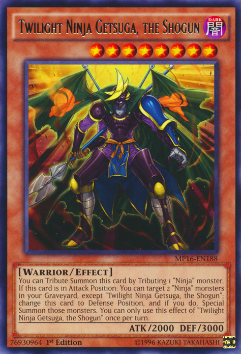 Twilight Ninja Getsuga, the Shogun [MP16-EN188] Rare - Card Brawlers | Quebec | Canada | Yu-Gi-Oh!