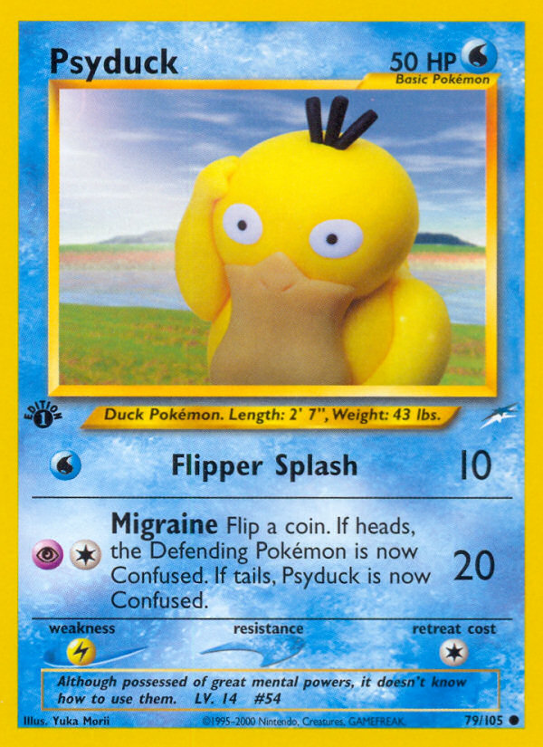 Psyduck (79/105) [Neo Destiny 1st Edition] - Card Brawlers | Quebec | Canada | Yu-Gi-Oh!