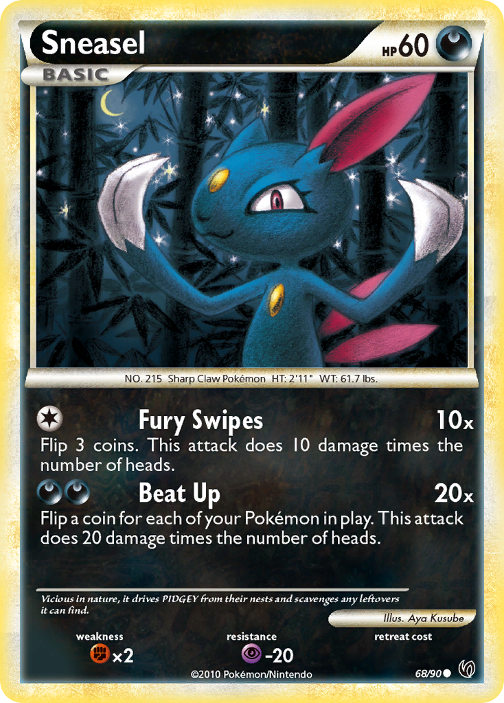 Sneasel (68/90) [HeartGold & SoulSilver: Undaunted] - Card Brawlers | Quebec | Canada | Yu-Gi-Oh!