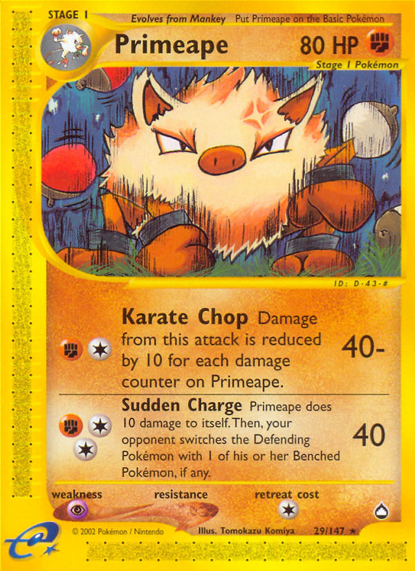Primeape (29/147) [Aquapolis] - Card Brawlers | Quebec | Canada | Yu-Gi-Oh!