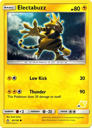 Electabuzz (43/156) (Pikachu Stamp #41) [Battle Academy 2020] - Card Brawlers | Quebec | Canada | Yu-Gi-Oh!