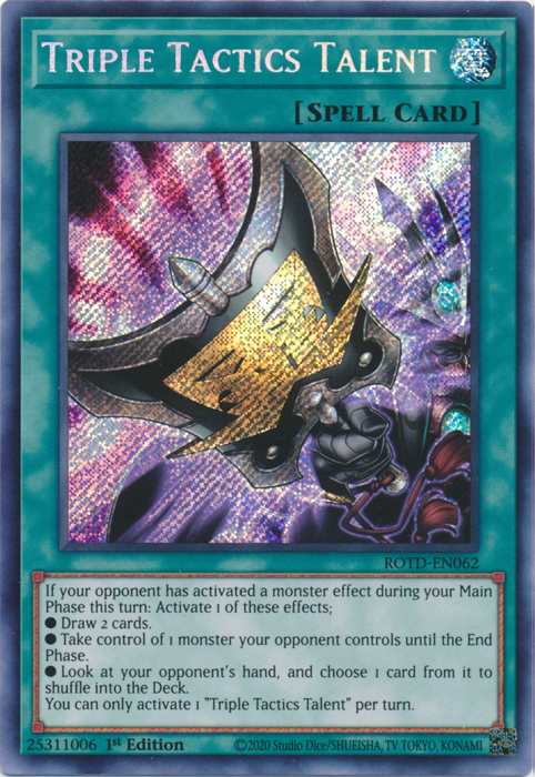 Triple Tactics Talent [ROTD-EN062] Secret Rare - Card Brawlers | Quebec | Canada | Yu-Gi-Oh!