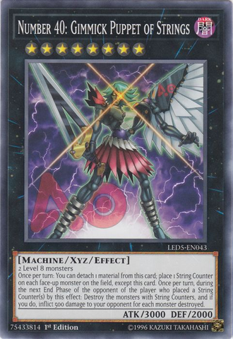 Number 40: Gimmick Puppet of Strings [LED5-EN043] Common - Card Brawlers | Quebec | Canada | Yu-Gi-Oh!