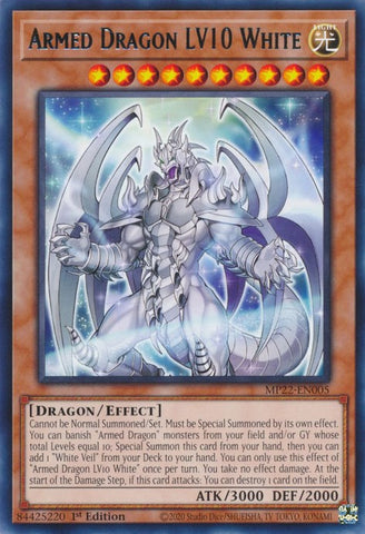 Armed Dragon LV10 White [MP22-EN005] Rare - Card Brawlers | Quebec | Canada | Yu-Gi-Oh!