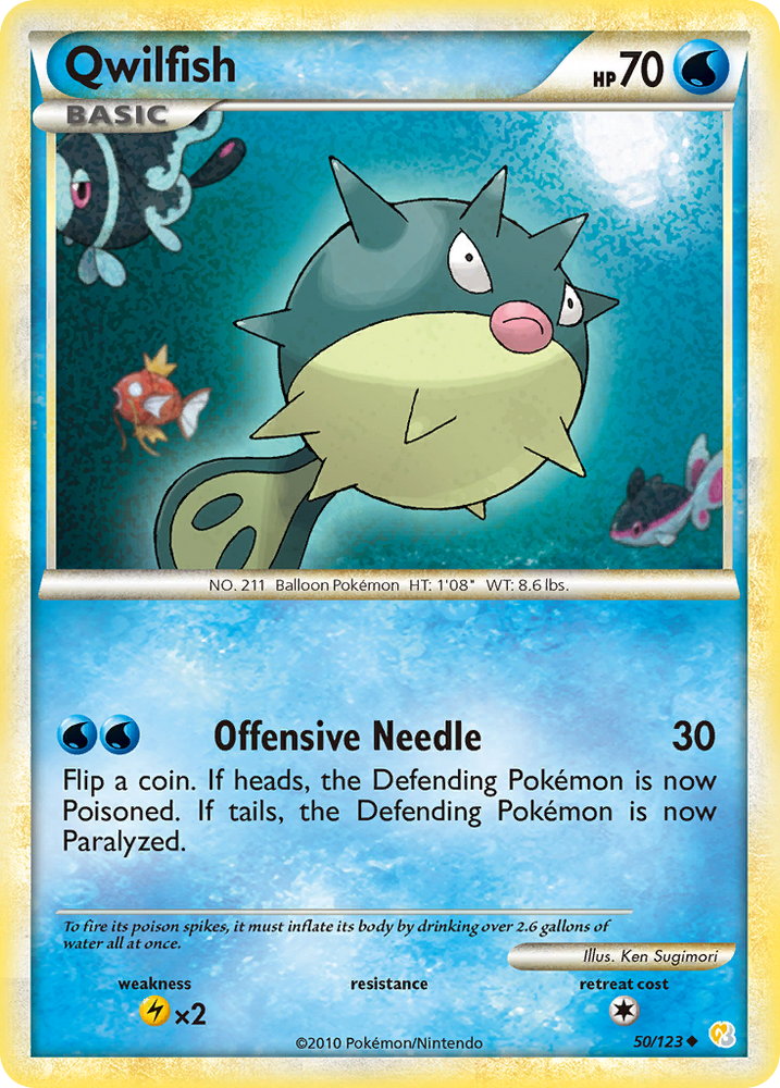 Qwilfish (50/123) [HeartGold & SoulSilver: Base Set] - Card Brawlers | Quebec | Canada | Yu-Gi-Oh!