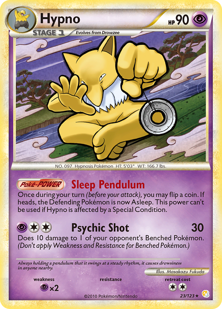 Hypno (23/123) [HeartGold & SoulSilver: Base Set] - Card Brawlers | Quebec | Canada | Yu-Gi-Oh!