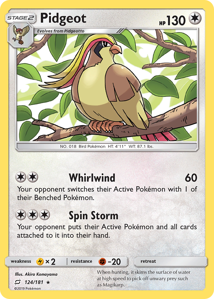 Pidgeot (124/181) [Sun & Moon: Team Up] - Card Brawlers | Quebec | Canada | Yu-Gi-Oh!