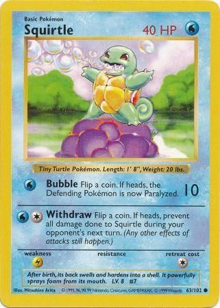 Squirtle (63/102) [Base Set Shadowless Unlimited] - Card Brawlers | Quebec | Canada | Yu-Gi-Oh!