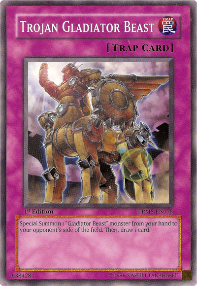 Trojan Gladiator Beast [CRMS-EN078] Common - Card Brawlers | Quebec | Canada | Yu-Gi-Oh!