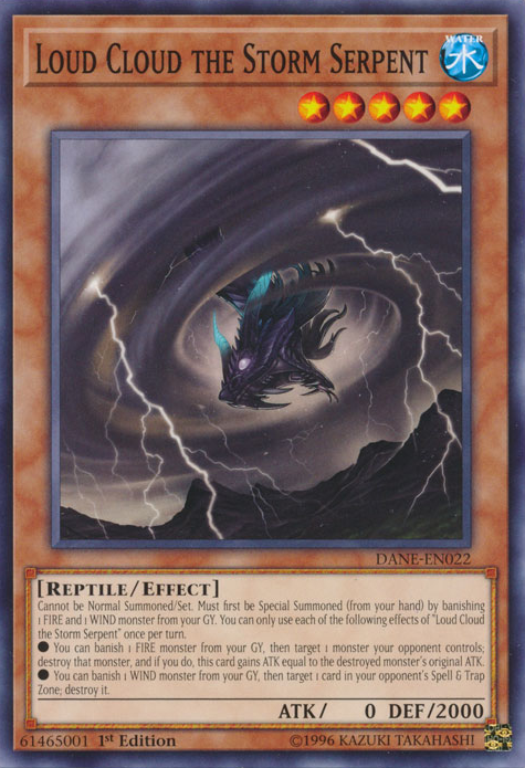 Loud Cloud the Storm Serpent [DANE-EN022] Common - Card Brawlers | Quebec | Canada | Yu-Gi-Oh!