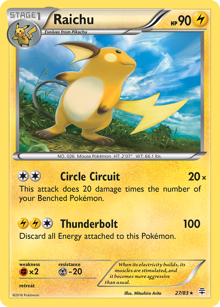 Raichu (27/83) [XY: Generations] - Card Brawlers | Quebec | Canada | Yu-Gi-Oh!