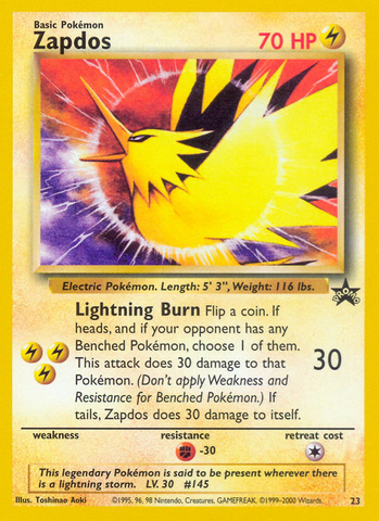 Zapdos (23) [Wizards of the Coast: Black Star Promos] - Card Brawlers | Quebec | Canada | Yu-Gi-Oh!