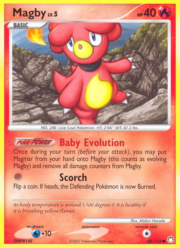 Magby (88/123) [Diamond & Pearl: Mysterious Treasures] - Card Brawlers | Quebec | Canada | Yu-Gi-Oh!