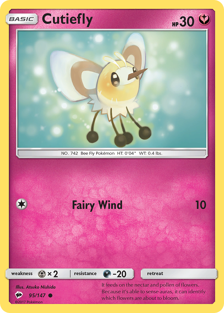 Cutiefly (95/147) [Sun & Moon: Burning Shadows] - Card Brawlers | Quebec | Canada | Yu-Gi-Oh!