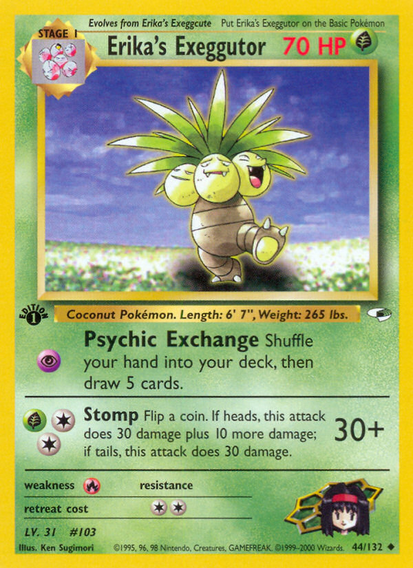 Erika's Exeggutor (44/132) [Gym Heroes 1st Edition] - Card Brawlers | Quebec | Canada | Yu-Gi-Oh!