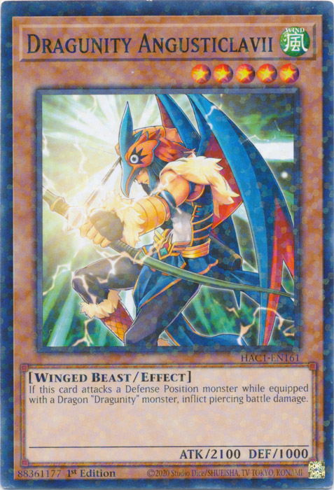 Dragunity Angusticlavii (Duel Terminal) [HAC1-EN161] Common - Card Brawlers | Quebec | Canada | Yu-Gi-Oh!