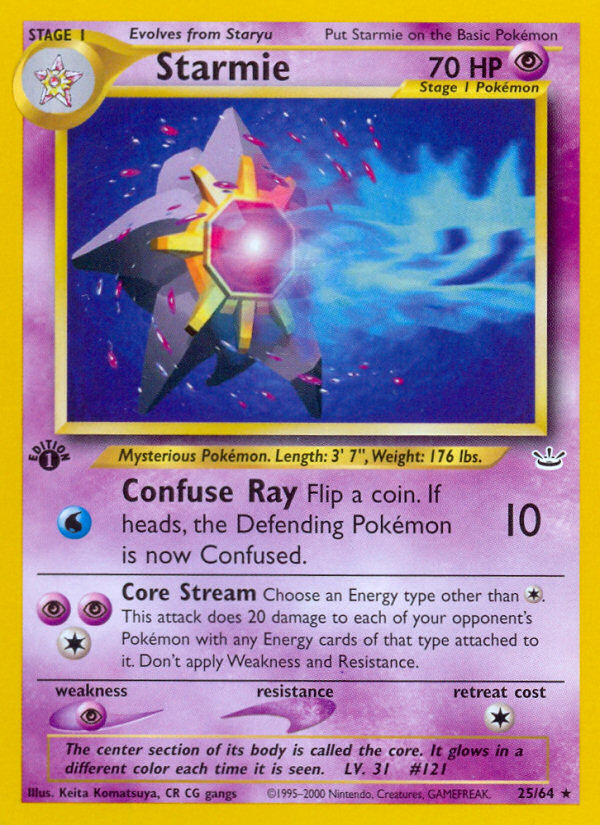 Starmie (25/64) [Neo Revelation 1st Edition] - Card Brawlers | Quebec | Canada | Yu-Gi-Oh!