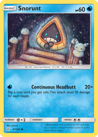 Snorunt (47/236) [Sun & Moon: Cosmic Eclipse] - Card Brawlers | Quebec | Canada | Yu-Gi-Oh!