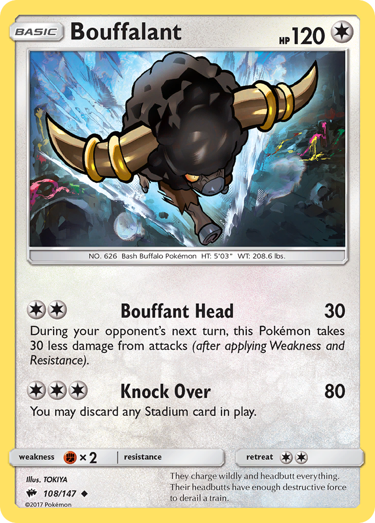 Bouffalant (108/147) [Sun & Moon: Burning Shadows] - Card Brawlers | Quebec | Canada | Yu-Gi-Oh!