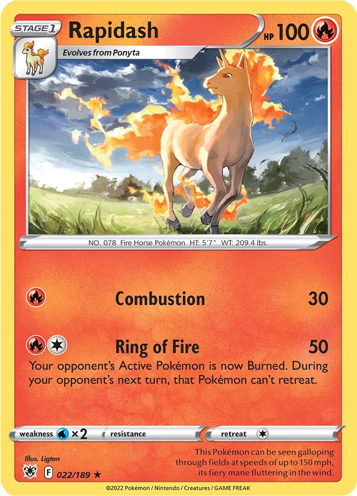 Rapidash (022/189) [Sword & Shield: Astral Radiance] - Card Brawlers | Quebec | Canada | Yu-Gi-Oh!