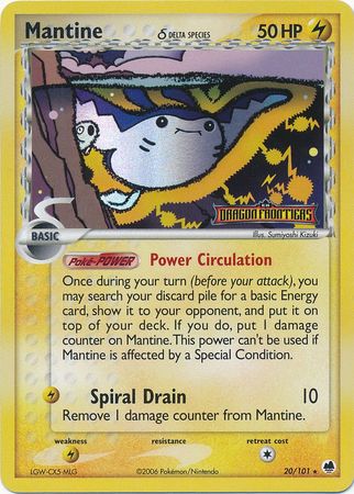 Mantine (20/101) (Delta Species) (Stamped) [EX: Dragon Frontiers] - Card Brawlers | Quebec | Canada | Yu-Gi-Oh!